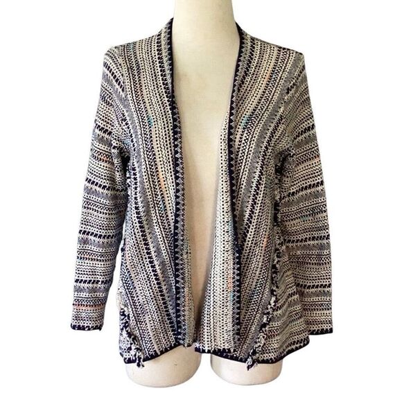 Lucky Brand Bohemian Cardigan Fringe Details Women’s Medium’s - Picture 2 of 8